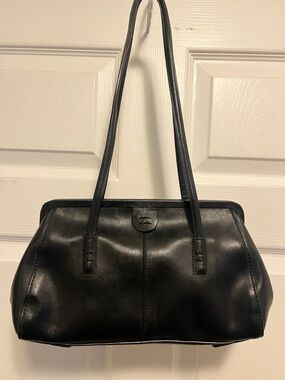 Alfani Black Leather Shoulder Satchel